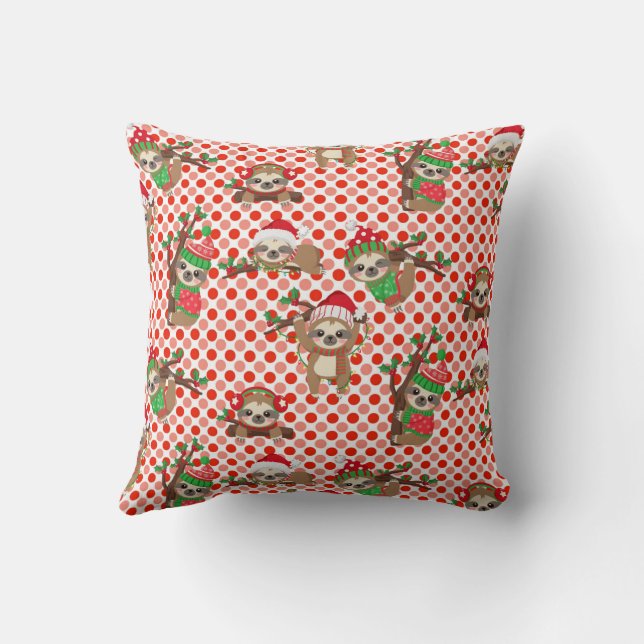 Baby sloth Christmas pillow (Back)