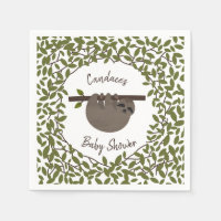 Baby Sloth Greenery Baby Shower