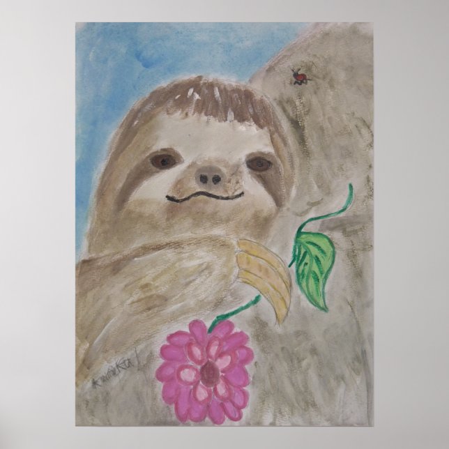 baby sloth poster (Front)
