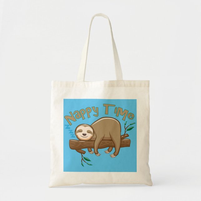  Baby Sloth Tote Bag (Front)