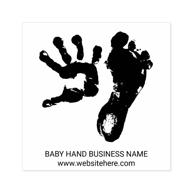 Baby Small Hand Foot Rubber Stamp (Imprint)