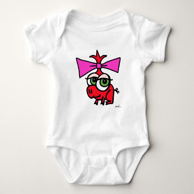 baby smirk snapsuit baby bodysuit (Front)