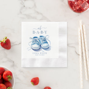 Baby Sneakers Baby Shower, Boy Baby Shower Napkin