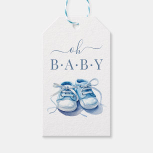 Baby Sneakers Baby Shower Invitation, Baby Boy Gift Tags