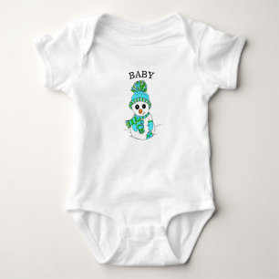 Baby Snowman Cute Whimsical Christmas Bodysuit
