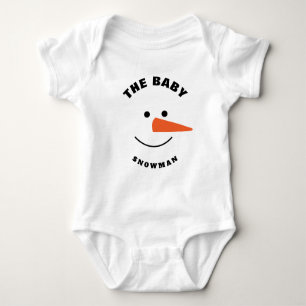 Baby Snowman Face Squad Matching Family Costume Baby Bodysuit