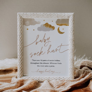 Baby Sock Hunt Game Twinkle Star Baby Shower Sign