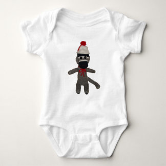 Baby Sock Monkey Baby Bodysuit