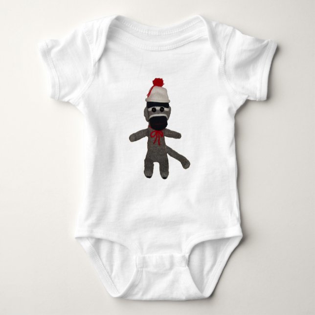 Baby Sock Monkey Bodysuit (Front)