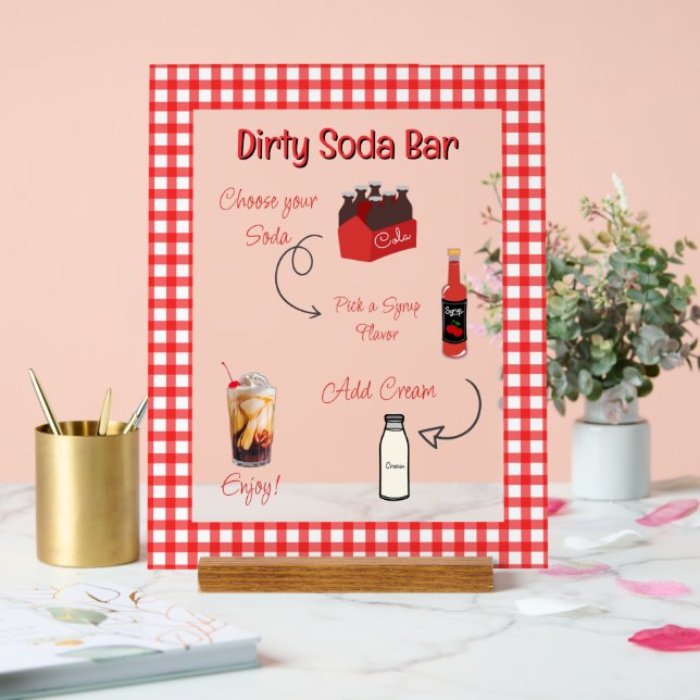 Baby Soda Ready to POP Dirty Soda Sign (Wedding)
