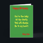 Baby son Birthday Card<br><div class="desc">Birthday cards with dedication to  baby son</div>