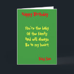 Baby son Birthday Card<br><div class="desc">Birthday cards with dedication to  baby son</div>