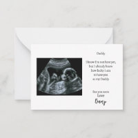 Baby Sonogram Card for Daddy