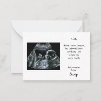 Baby Sonogram Card for Daddy