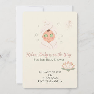 Baby Spa Day Baby Shower Invitation