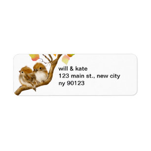 Baby Sparrow Birds Return Address Labels