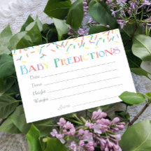 Baby Sprinkle Baby Predictions Game
