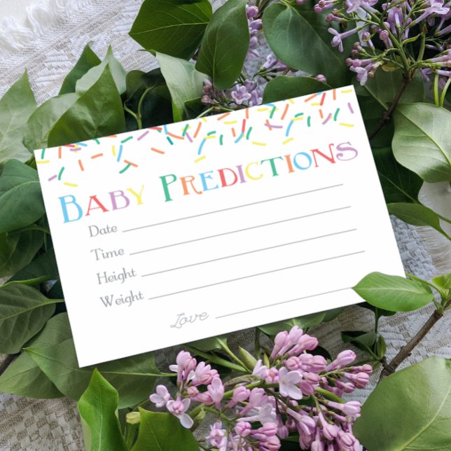 Baby Sprinkle Baby Predictions Game Enclosure Card (Creator Uploaded)