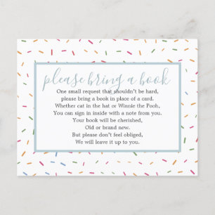 Baby Sprinkle Baby Shower Book Insert Request Invitation Postcard