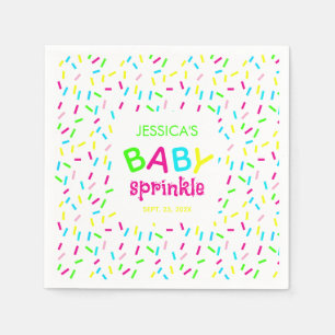 Baby Sprinkle Colourful Rainbow Sprinkles Shower  Napkin