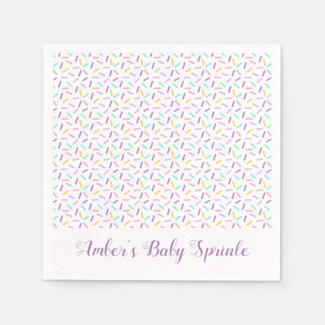 Baby Sprinkle Custom Party Napkins (Front)