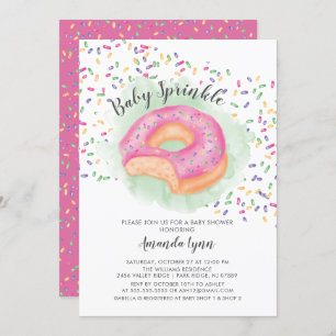 Baby Sprinkle Doughnut Baby Shower Invitation