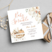 Baby Sprinkle Floral Pumpkin Carriage Baby Shower
