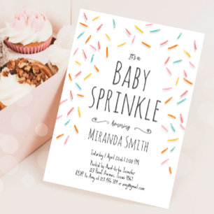 Baby Sprinkle Gender Neutral Coed Shower Confetti Invitation
