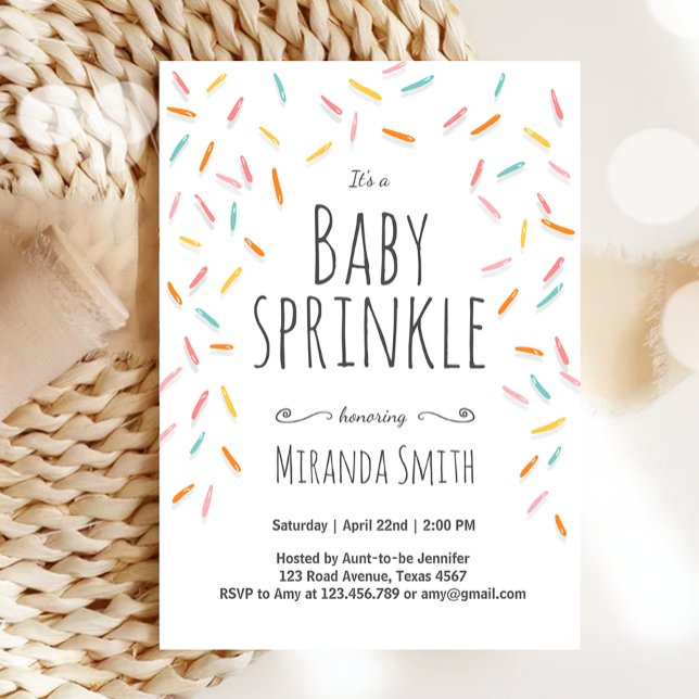 Baby Sprinkle Gender Neutral Sprinkles Confetti Invitation (Creator Uploaded)