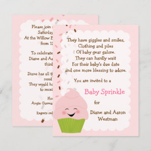 Baby Sprinkle In Pinks Invitation