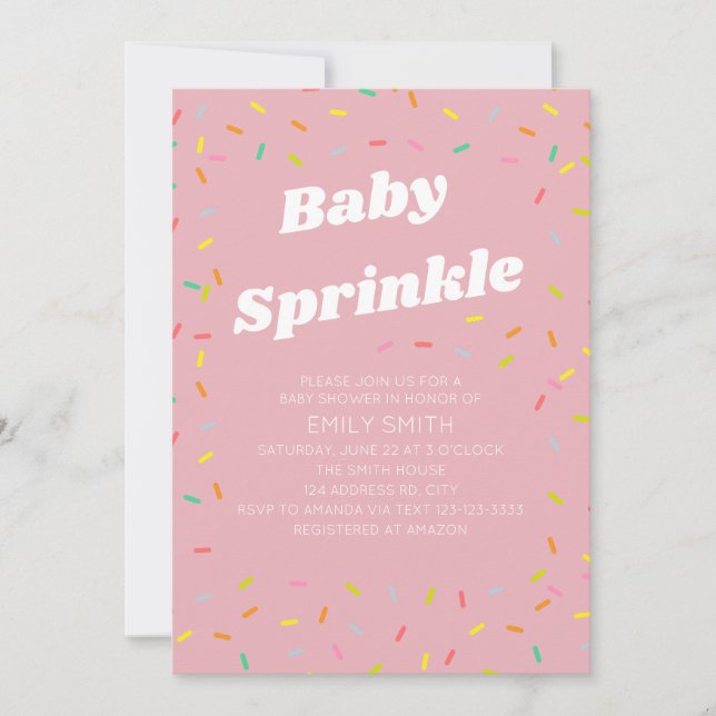 Baby Sprinkle  Invitation (Front)