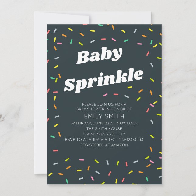 Baby Sprinkle  Invitation (Front)