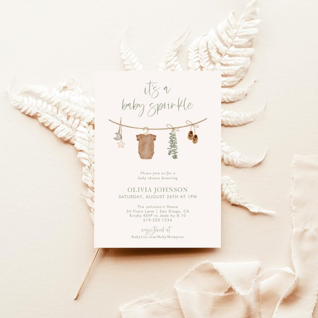 Baby Sprinkle Invite, Baby Boy Sprinkle Neutral  Invitation (Creator Uploaded)
