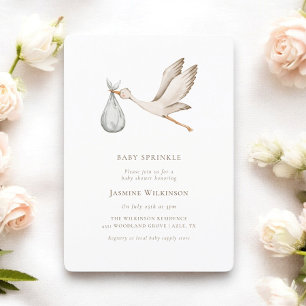 Baby sprinkle minimal watercolor baby shower  invitation