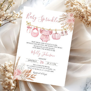 Baby Sprinkle Pumpkin Fall Baby Shower Invitation