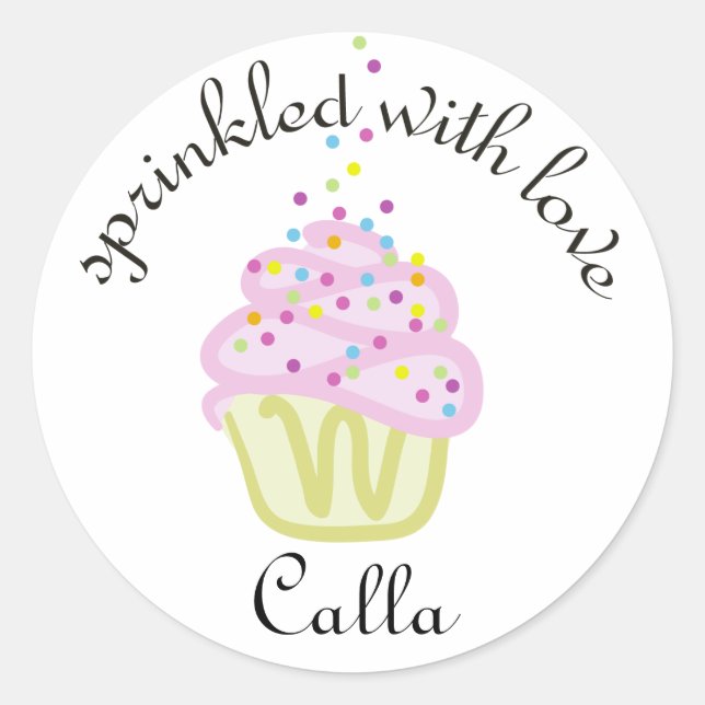 Baby Sprinkle Shower Cupcake Stickers (Front)