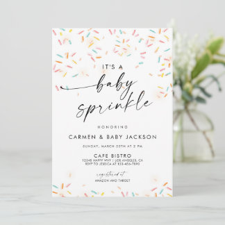 Baby Sprinkle Shower Invitation Confetti Sprinkles