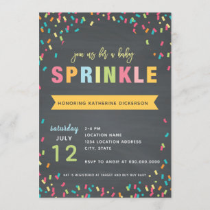 Baby Sprinkle Shower Invitation Multi colour