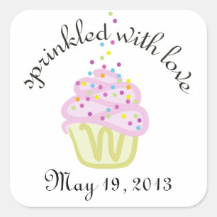 Baby Sprinkle Shower Square Stickers