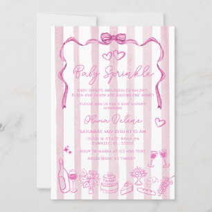 Baby Sprinkle Whimsical Hand Drawn Baby Shower Invitation