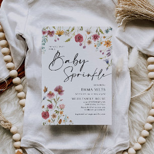 Baby Sprinkle, Wildflower Baby Shower Invitation