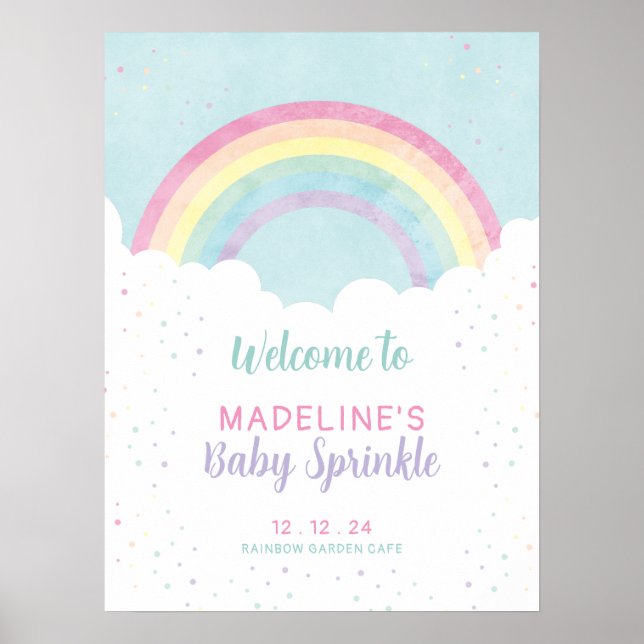 Baby Sprinkles Pastel Rainbow Poster (Front)