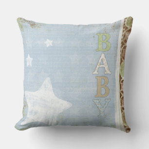 Baby Square Throw Pillow Blue
