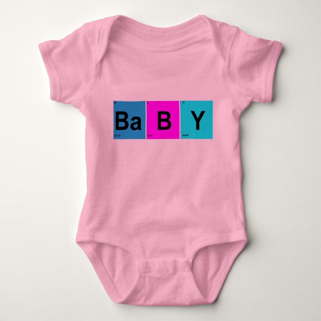 BaBY Squares from the Periodic Table of Elements Baby Bodysuit (Front)