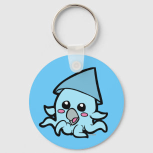 Baby squid blue key ring