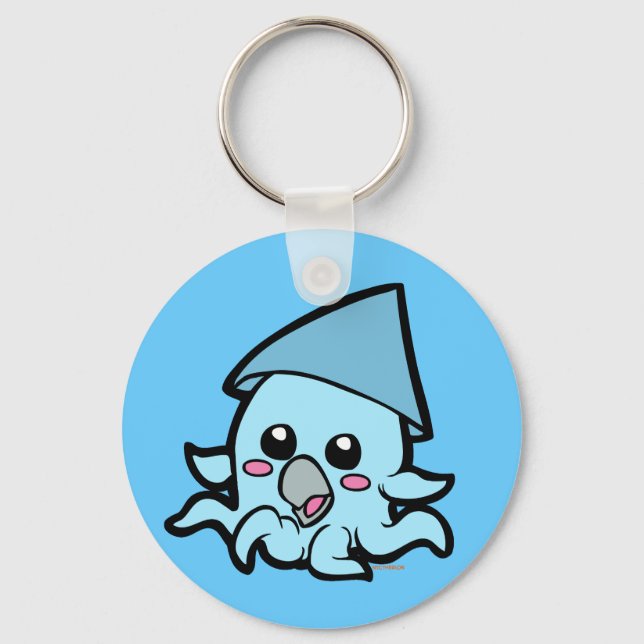 Baby squid blue key ring (Front)