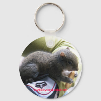 baby squirrel key ring
