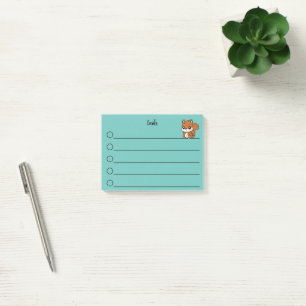Baby Squirrel Task List Post-it Notes