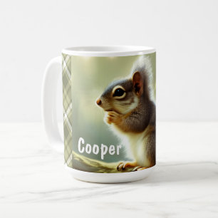 Baby Squirrel Wildlife Portrait Personalised Coffee Mug