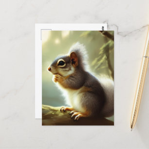 Baby Squirrel Wildlife Portrait Postcard